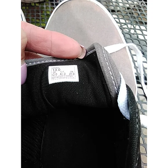 Men's Vans Sneakers Size 13 Gray and Black - Picture 7 of 8